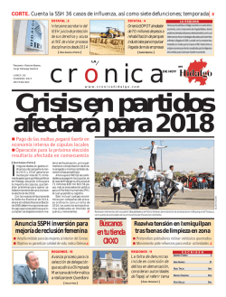Lunes 20 de febrero 2017 - La Crónica de Hoy en Hidalgo