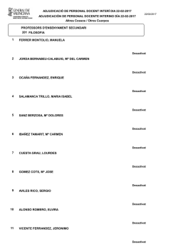 Listado adjudicación Secundaria y Otros Cuerpos