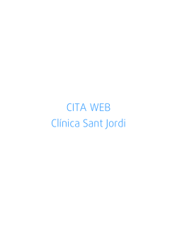 CITA WEB - Clínica Sant Jordi