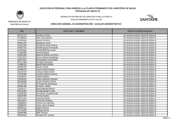 selección de personal para ingreso a la planta permanente del