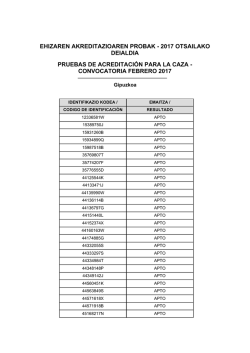 convocatoria febrero 2017