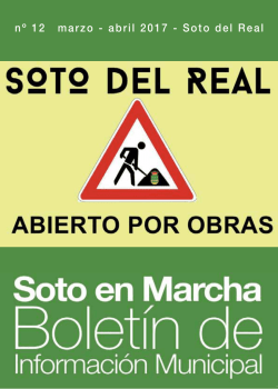 Boletín de Información Municipal – Soto en Marcha – marzo