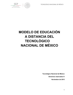 Modelo Educación Distancia TecNM