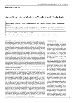 Actualidad de la Medicina Tradicional Herbolaria (PDF
