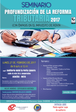 SEMINARIO PROFUNDIZACIÓN DE LA REFORMA TRIBUTARIA