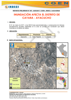 inundación afecta el distrito de cayara - ayacucho