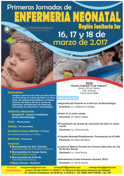 Primeras Jornadas Enf Neonatal.cdr