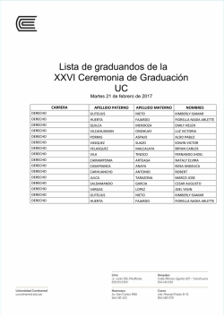 Ver lista Facultad de Derecho