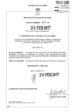 decreto 318 del 28 febrero de 2017