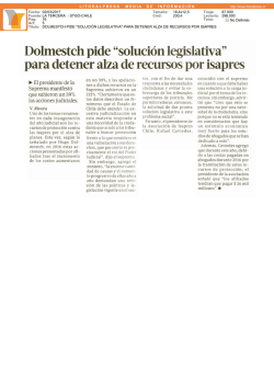"solución legislativa" para detener alza de recursos