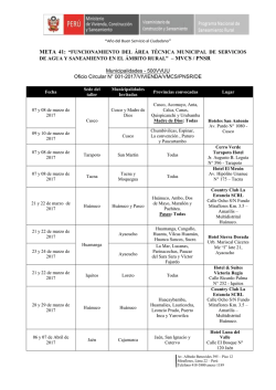 meta 41: “funcionamiento del área técnica municipal de