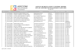 Auditores Calificados ARCOM - Agencia de Regulaci&oacute;n y Control