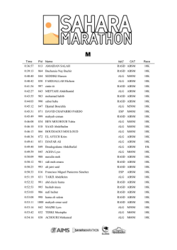 Results 10k M - SaharaMarathon
