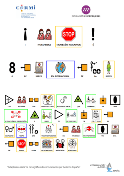 Adaptado a sistema pictográfico de comunicación por Autismo España