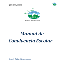 Manual de Sana Convivencia - Colegio Valle del Aconcagua