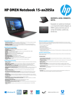 HP OMEN Notebook 15-ax205la