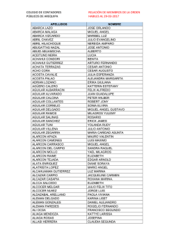 Miembros de la Orden - Colegio de Contadores Públicos de Arequipa