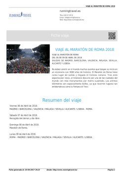 viaje al maratón de roma 2017