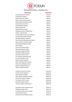 delegados elegidos - asamblea 2017 asociado regional