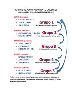 TURNOS DE ACOMPAÑAMIENTO DOCENTES