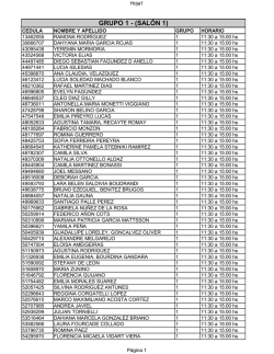 GRUPO 1 - (SALÓN 1)