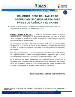 043 Colombia, Sede Del Taller de Seguridad de Carga Aérea