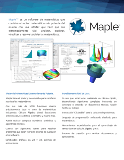 MapleTM es un software de matemáticas que combina el