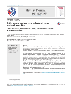 &Iacute;ndice cintura-estatura como indicador de riesgo metab&oacute;lico en ni&ntilde;os