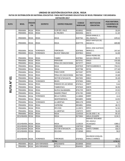 rutas de distribución de material