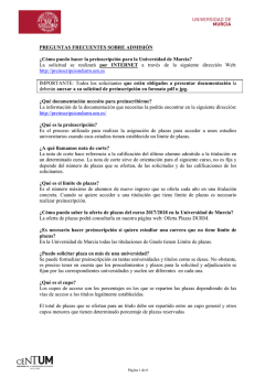 Preguntas frecuentes - Universidad de Murcia
