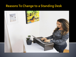 Reasons To Change to a Standing Desk