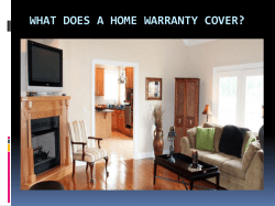 What Does A Home Warranty Cover