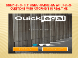 Quicklegal app links customers with legal questions with attorneys in real time