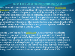 Fresh Look Cloud-Based Healthcare CRM
