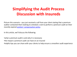 Simplifying the Audit Process Discussion with Insureds
