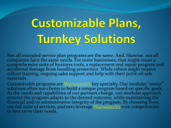 Customizable Plans, Turnkey Solutions