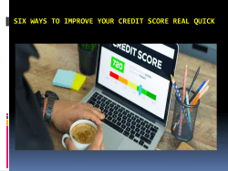 Six ways to improve your credit score real quick