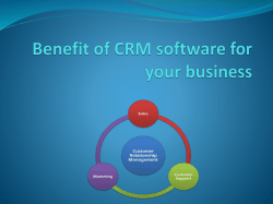 Benefit of CRM software for your Business