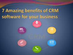 7 Amazing benefits of CRM software for your