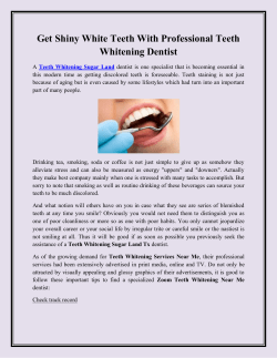 Get Shiny White Teeth With Professional Teeth Whitening Dentist