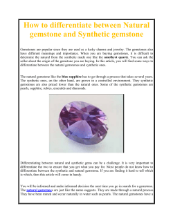 How to differentiate between Natural gemstone and Synthetic gemstone