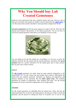 Why You Should buy Lab Created Gemstones